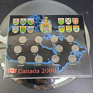 2000 CANADA MILLENIUM QUARTERS UNC SET OF 12 COINS